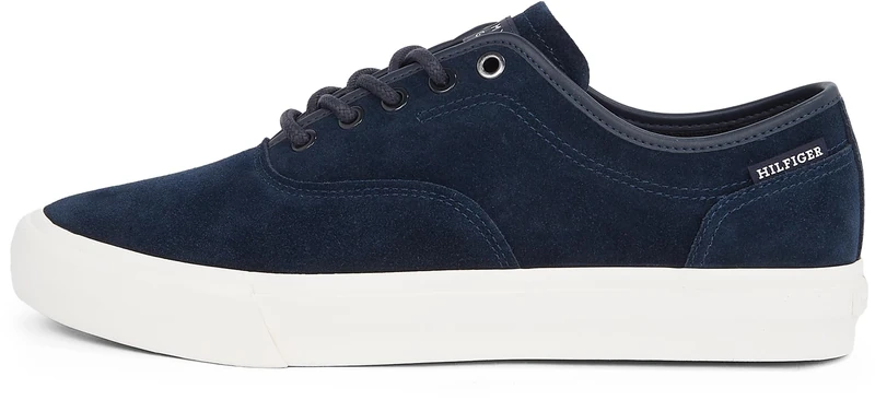 Tommy Hilfiger Men’s Low Oxford Suede Vulcanised Trainers, Blue (Desert Sky), 8