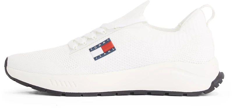 Tommy Jeans Mens TJM Runner Kntitted Em0em01555 Low Top, White Ecru, 10.5 UK