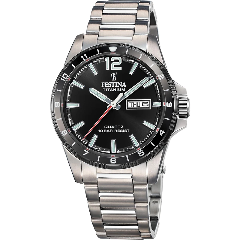 Festina Mens Titanium Watch with Titanium Bracelet F20698/4