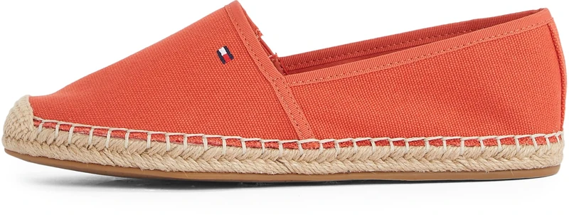 Tommy Hilfiger Women’s Flag Canvas Espadrilles with Logo, Orange (Rustic Clay), 4