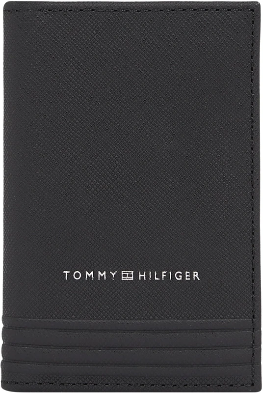 Tommy Hilfiger Men’s Small Business Bifold Wallet, Black (Black), One Size