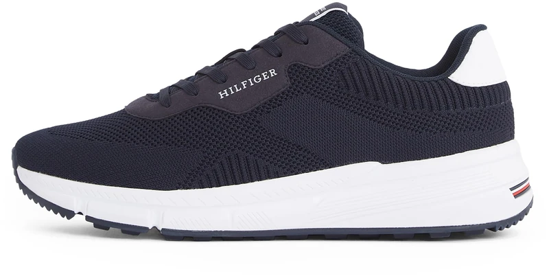 Tommy Hilfiger Men’s Sporty Lightweight Knit Low Profile Trainers, Blue (Desert Sky), 9
