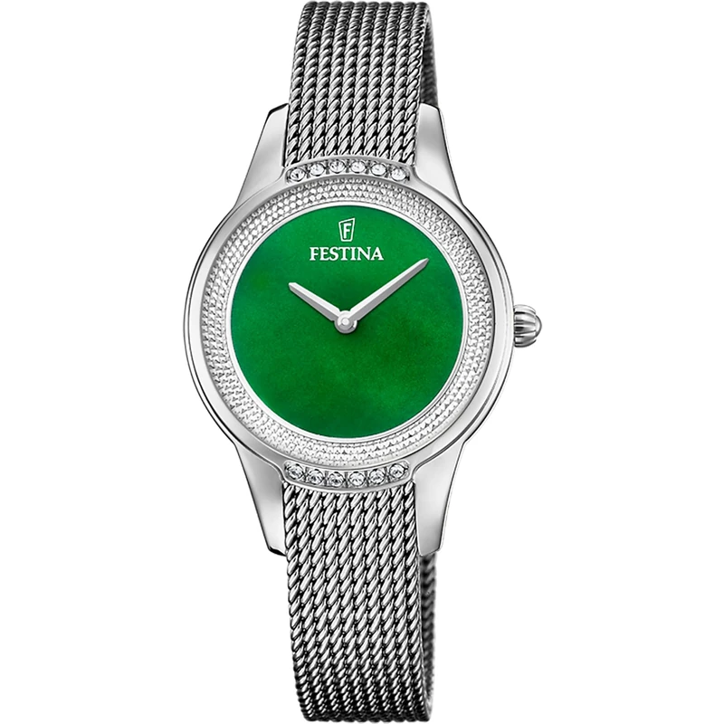 Festina Ladies Steel Watch with Zirconia Sets and Mesh Bracelet F20494/7