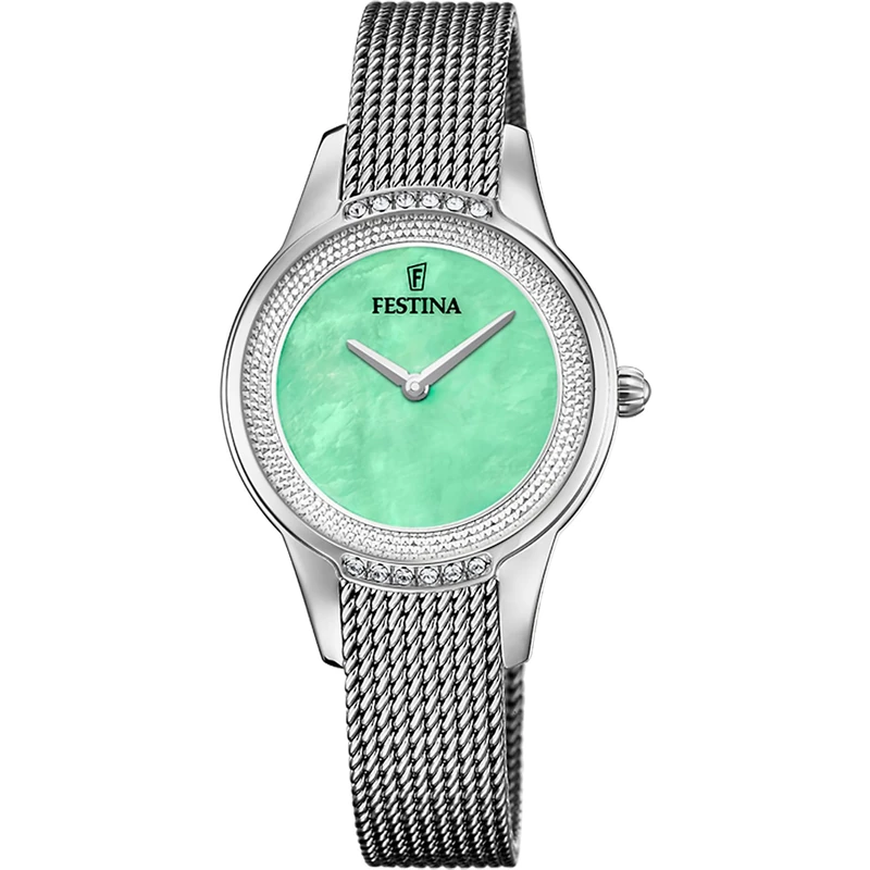 Festina Ladies Steel Watch with Zirconia Sets and Mesh Bracelet F20494/6