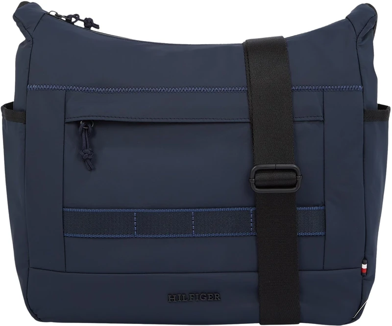 Tommy Hilfiger Men’s Large Colour Messenger Bag, Blue (Space Blue), One Size