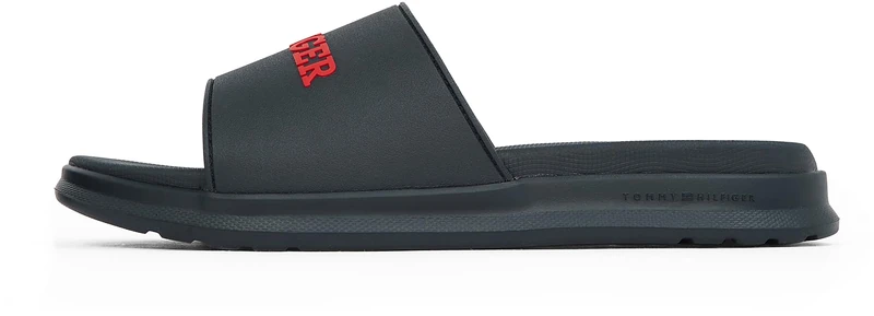 Tommy Hilfiger Men's Dual Density Pool Slides with Logo, Blue (Desert Sky), 6.5