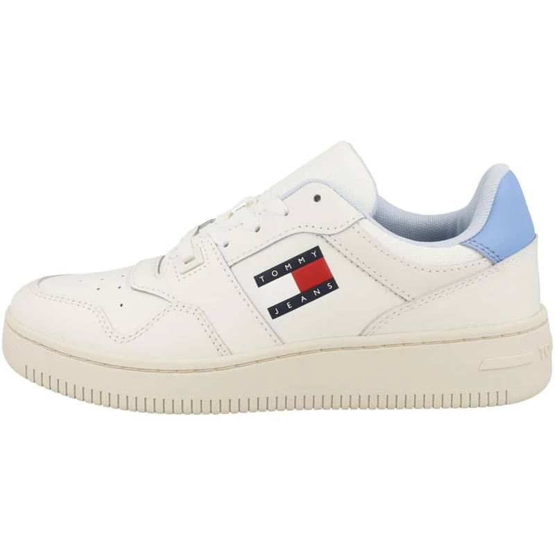 Tommy Jeans Women's New TJW Retro Basket Sneaker ESS EN0EN02505 Low Top, Blue (Sugarplum Blue), 4 UK
