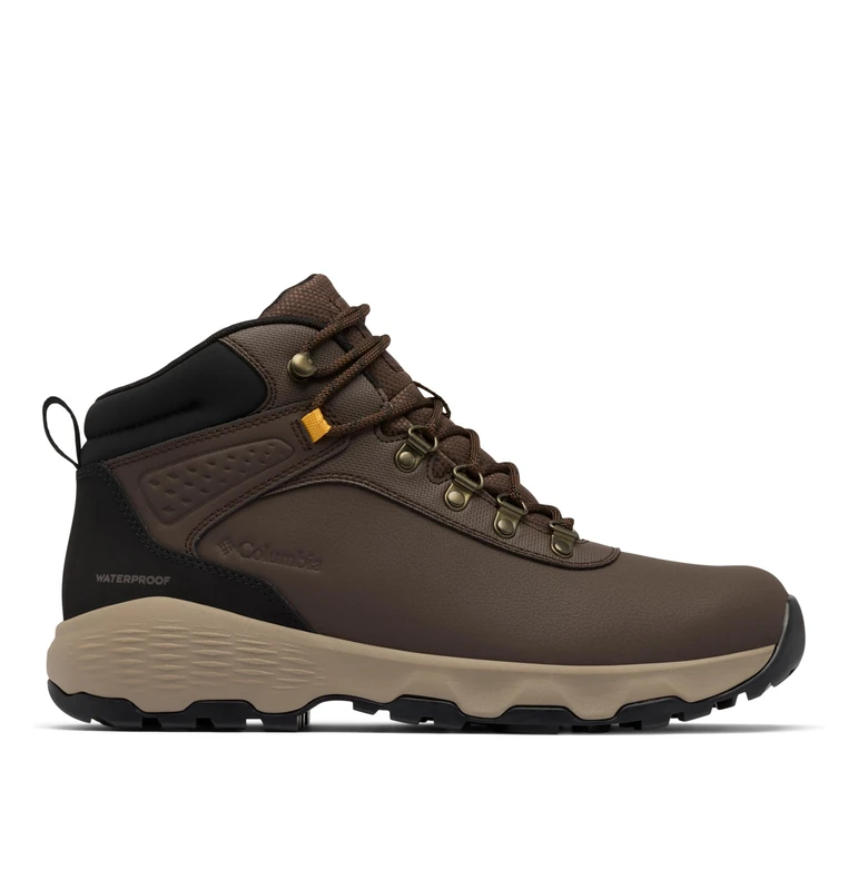 Columbia Men's Newton Wander Leather, Mid Rise Trekking and Hiking Boots, Cordovan/Raw Honey, 7.5 Regular
