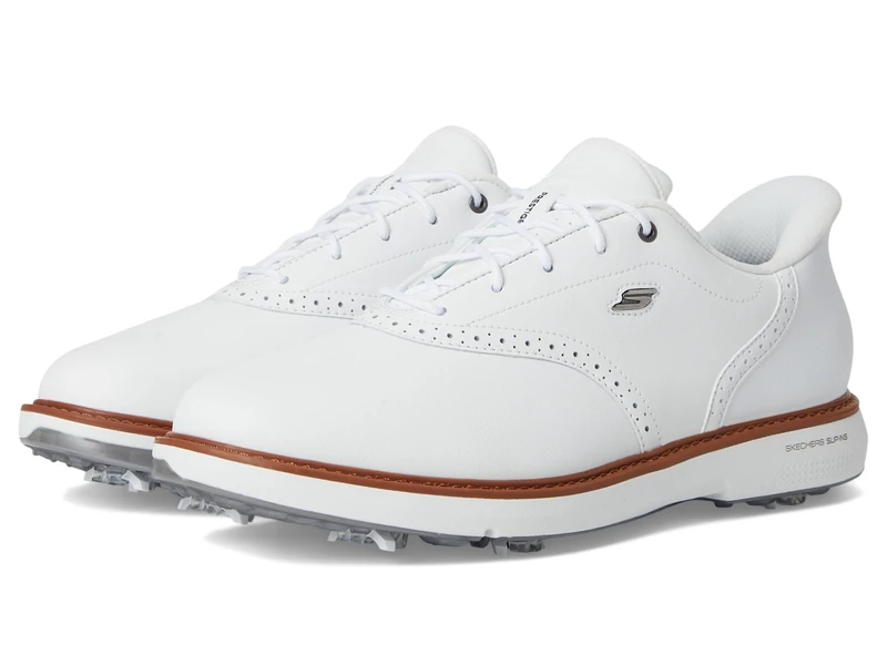 Skechers Men's Prestige Slip-in Arch Fit Golf Shoe, White, 12.5