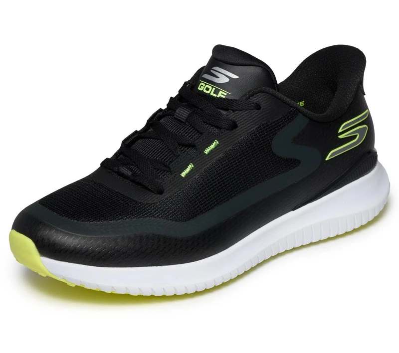 Skechers Men's Go Golf Flight Sneaker, Black, 7.5 UK