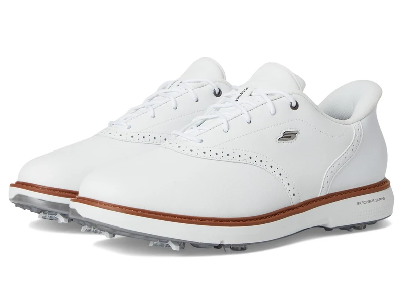 Skechers Men's Prestige Slip-in Arch Fit Golf Shoe Sneaker, White, 13