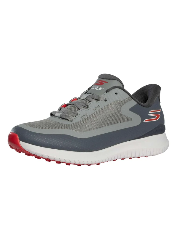 Skechers Men's Flite Spikeless Slip-in Golf Shoe Sneaker, Grey, 11 UK Wide
