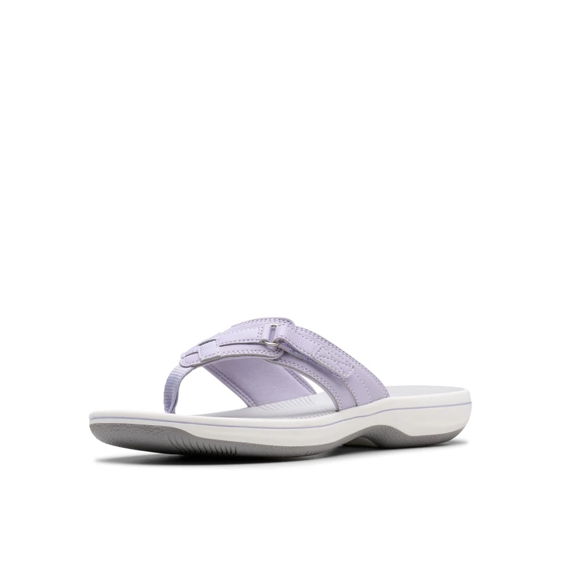 Clarks Women's Breeze Sea Flip-Flop, Lavender Nubuck, 4.5 UK