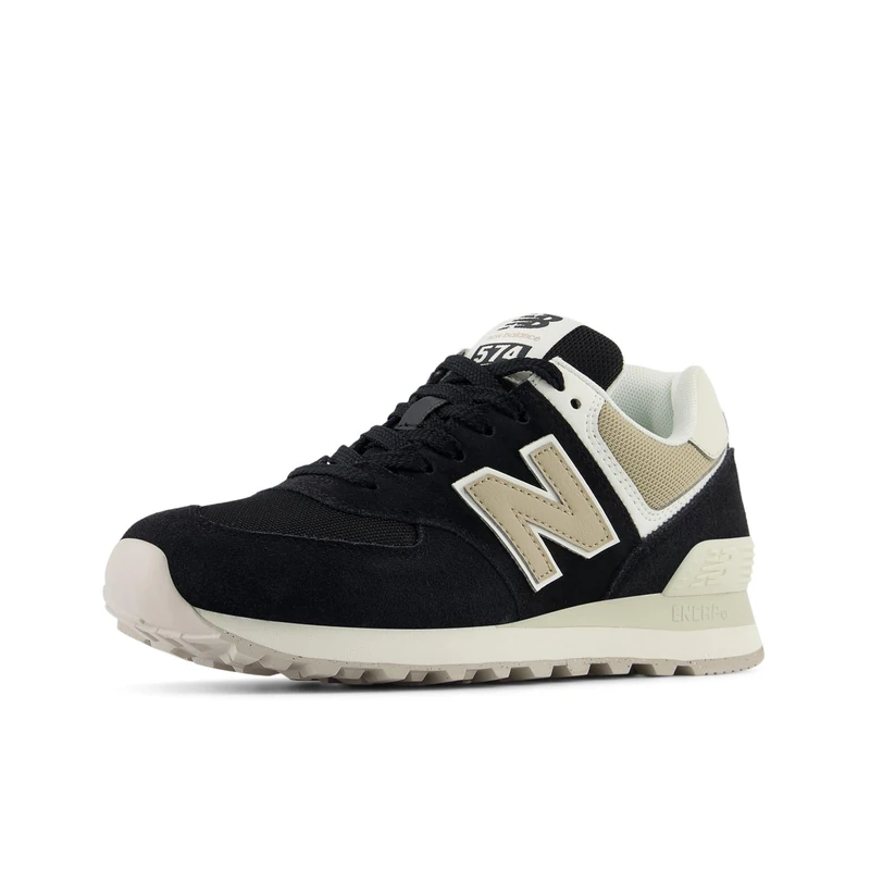 New Balance Women's 574 Sneaker, Black (001), 5 UK