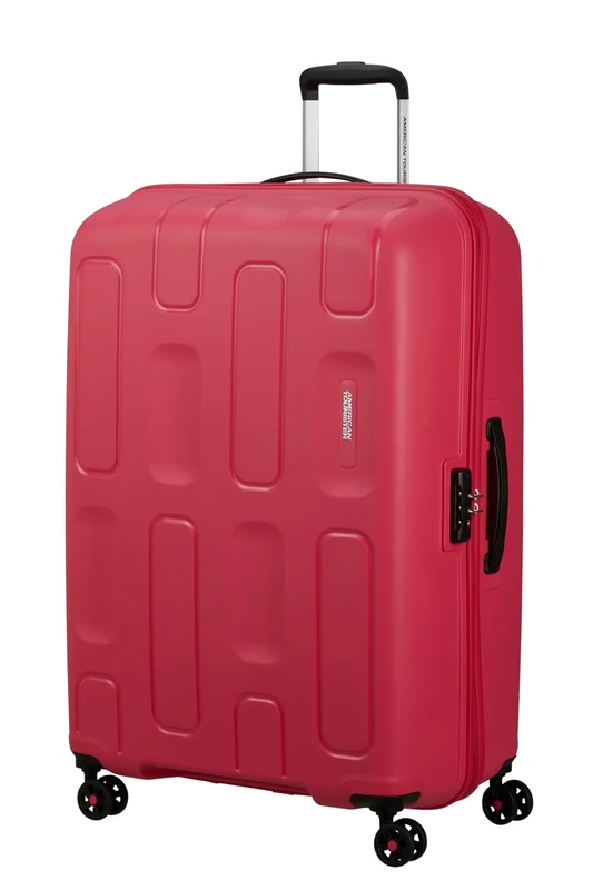 American Tourister Ellipso - 79 cm Hard Case - Trolley Case with 4 Wheels, TSA Lock, Lightweight - 104 L - Pink (Pink Flash)