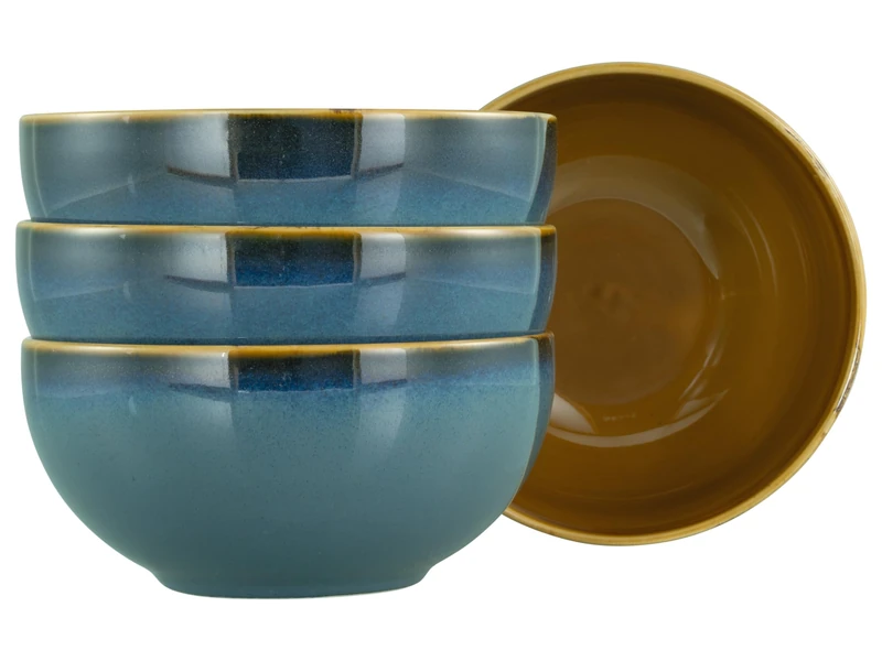 Creatable, 22886 Mallorca Series 4-Piece Crockery Set for 4 People, Buddha Bowl Made of Stoneware, Dishwasher and Microwave Safe, Quality Production