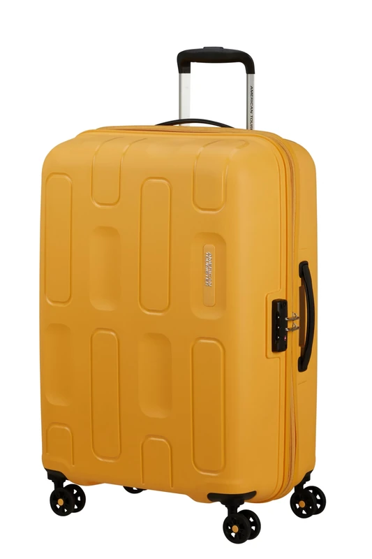 American Tourister Ellipso - Hard Case 68 cm Medium Size - Trolley Case with 4 Wheels, TSA Lock, Lightweight - 64 L - Yellow (Banana Cream)
