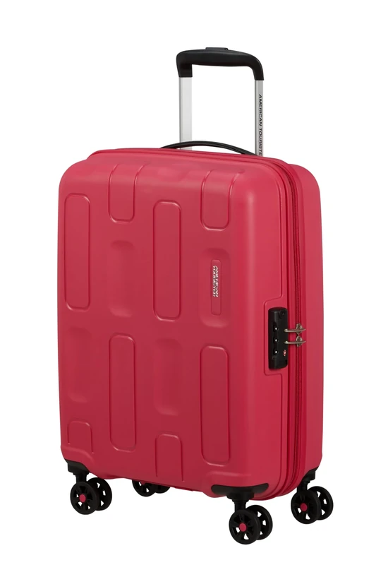 American Tourister Ellipso - Carry-on Suitcase 55 x 40 x 20 cm - Hard-Shell Cabin Trolley for Most Airlines Including Ryanair and easyJet - 4 Wheels, TSA Lock, Lightweight - 32 L - Pink