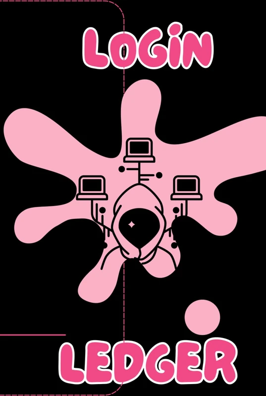 Login Ledger - Large Password Keeper for Website Logins and Secure Storage (Elegant Back).