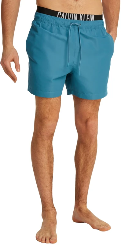 Calvin Klein Men’s Medium Drawstring Swim Shorts, Blue (Storm Blue), XXL