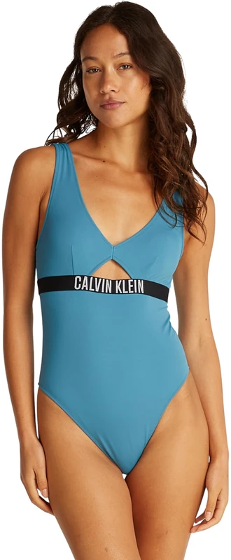 Calvin Klein Women’s Backless Swimsuit, Blue (Storm Blue), L