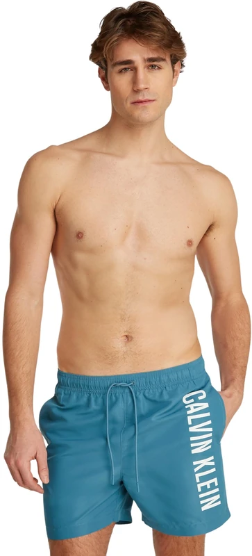 Calvin Klein Men’s Medium Drawstring Swim Shorts, Blue (Storm Blue), 5XL