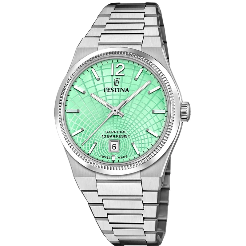 Festina Swiss Made Ladies Steel Watch F20052/4 - 100m Water Resistance