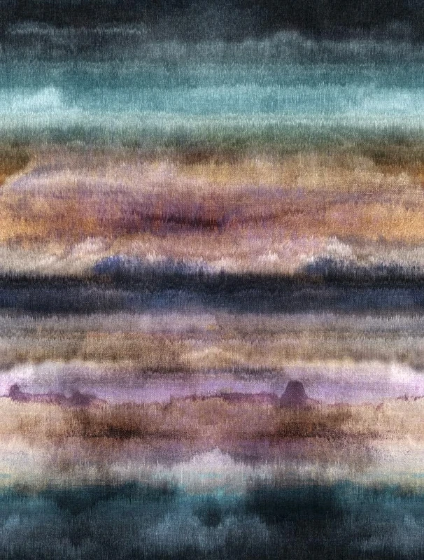 Livingwalls Photo Wallpaper Design in Colourful, Blue, Purple - High-Quality Non-Woven Wallpaper 398911 with Motif on 3.71 m x 2.80 m - Made in Germany