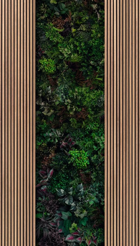 Livingwalls Photo Wallpaper Wall Panel Look in Brown, Green, Black – Non-Woven Wallpaper 398521 with Motif on 3.71 m x 2.80 m – Made in Germany