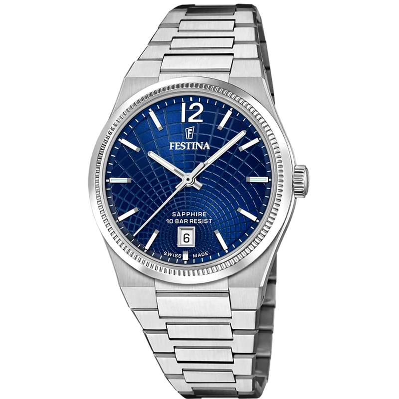 Festina Swiss Made Ladies Steel Watch with Steel Bracelet F20052/7