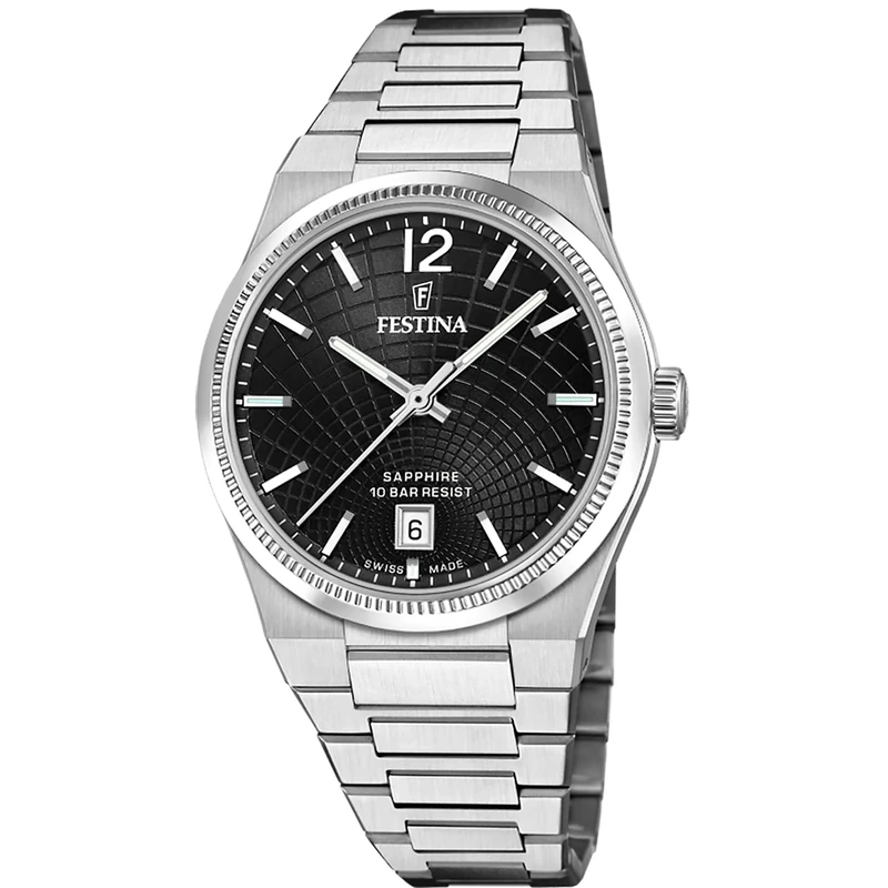 Festina Swiss Made Ladies Steel Watch with Steel Bracelet F20052/8