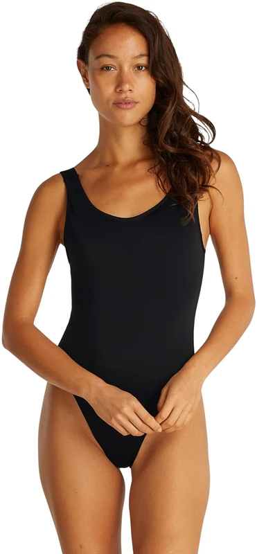 Calvin Klein Scoop Back ONE Piece Scoop Back Swimsuit Women's, Black (Pvh Black), XS