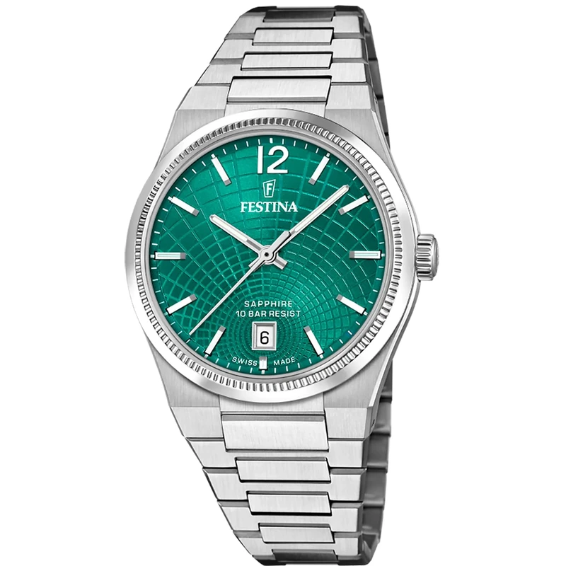 Festina Swiss Made Ladies Steel Watch with Steel Bracelet F20052/6