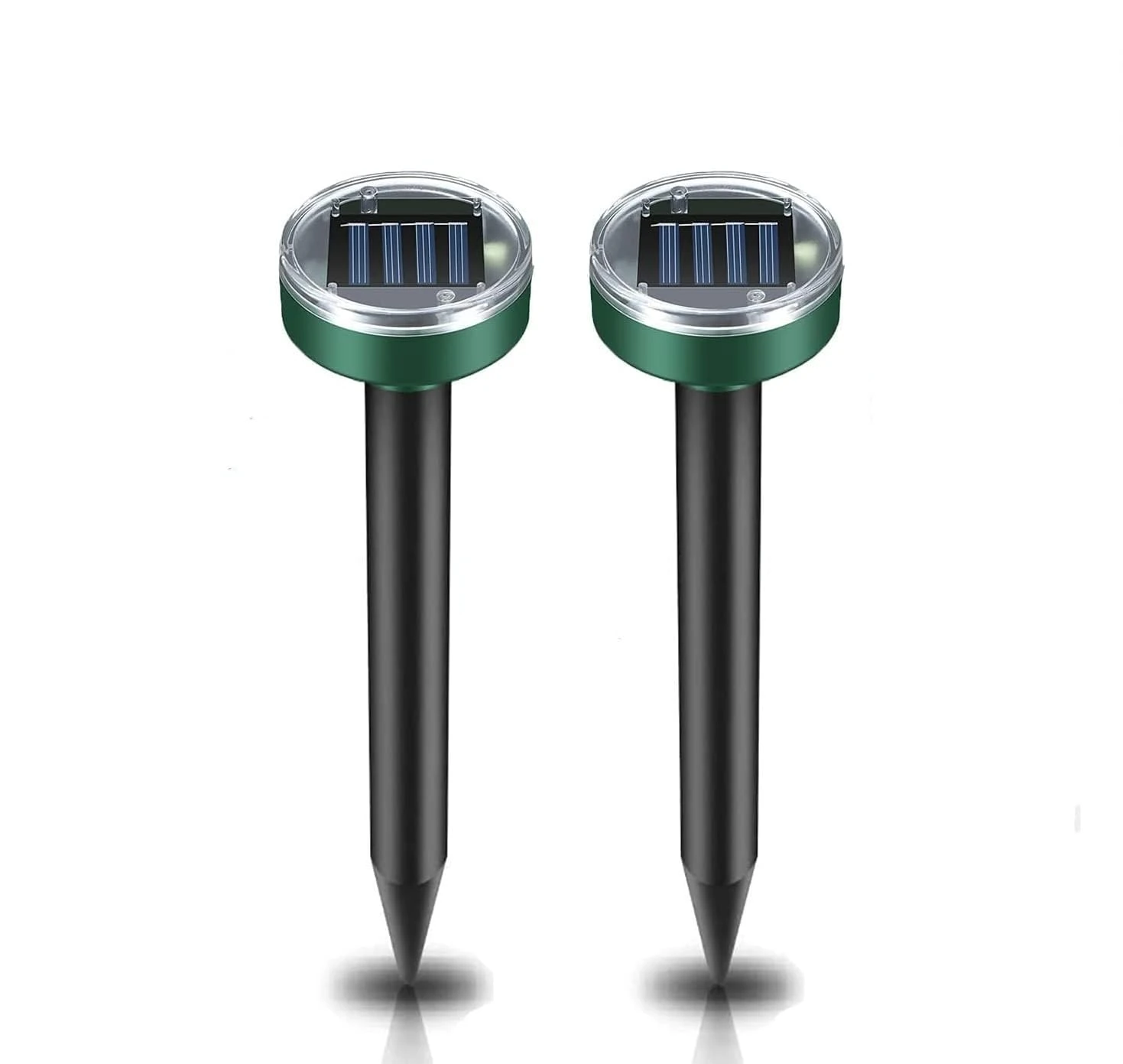 4Packs Solar Ultrasonic Mole Repellent,Ultrasonic for Anti Mole with Waterproof, Ultrasonic for Outdoor Moles for Garden,TaIpe Scatter,Anti Moles (2, green)