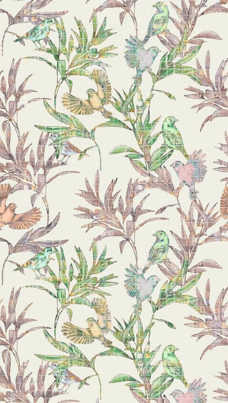Livingwalls Photo Wallpaper Animal in Colourful, White, Green - High-Quality Non-Woven Wallpaper 398791 with Motif on 3.71 m x 2.80 m - Made in Germany