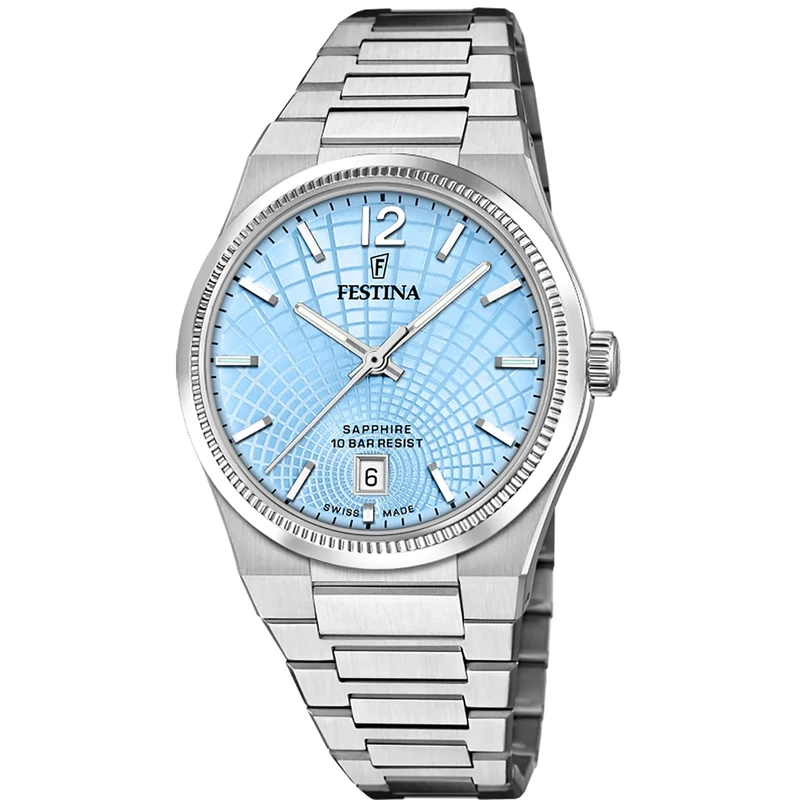Festina Swiss Made Ladies Steel Watch with Steel Bracelet F20052/5