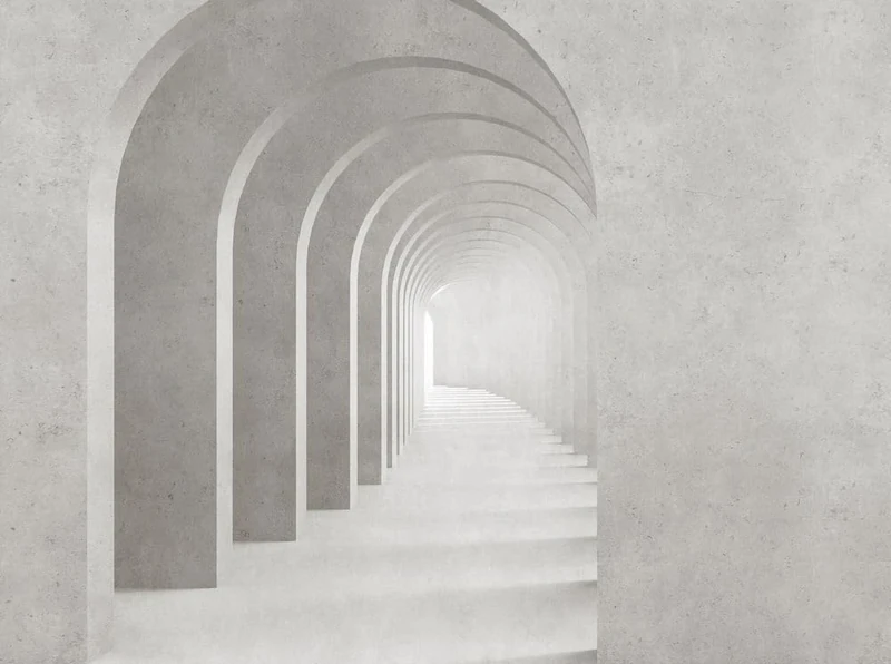 Livingwalls Photo Wallpaper Concrete in Grey/White - High-Quality Non-Woven Wallpaper 399161 with Motif on 3.71 m x 2.80 m - Made in Germany