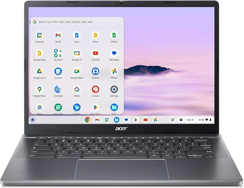 acer 2024 Chromebook Plus 514 Touchscreen Laptop, Intel 8-Core i3-N305, 8GB LPDDR5, 512GB SSD, 14" FHD IPS Touch Display, Wi-Fi 6E, FHD 1080P Webcam, SD Card Reader, Chrome OS, Cefesfy Design Mouse