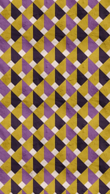 Livingwalls 398491 Photo Wallpaper 3D Effect in Violet, Yellow, White - High-Quality Non-Woven Wallpaper with Motif on 1.59 m x 2.80 m - Made in Germany