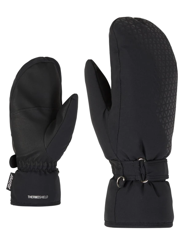 Ziener Women's KISARI Ski Mittens/Winter Sports | Waterproof, PFC Free, Black, 6