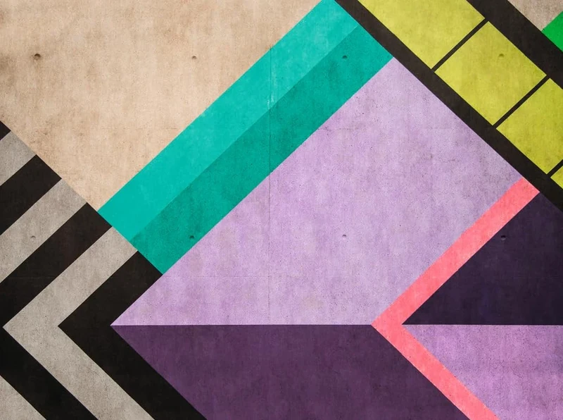 Livingwalls Photo Wallpaper 399131 3D Effect in Colourful, Violet, Black – High-Quality Non-Woven Wallpaper 399131 with Motif on 3.71 m x 2.80 m – Made in Germany