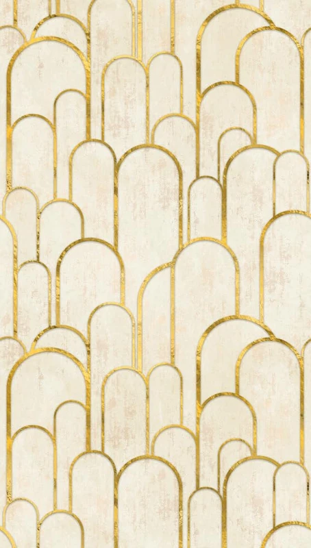 Livingwalls Photo Wallpaper Textured Look in Cream, Beige, Gold Non-Woven Wallpaper 398571 with Motif on 1.59 m x 2.80 m - Made in Germany
