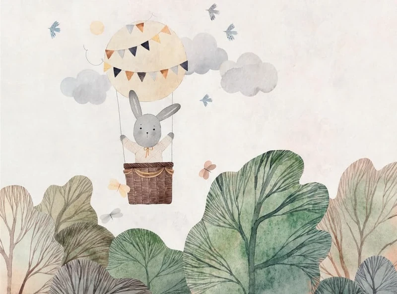 Livingwalls Photo Wallpaper for Children's Room in Beige, Green, Brown - High-Quality Non-Woven Wallpaper 399051 with Motif on 3.71 m x 2.80 m - Made in Germany