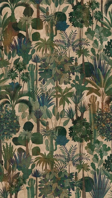 Livingwalls Photo Wallpaper Jungle in Green, Beige, Brown - Non-Woven Wallpaper 398631 with Motif on 3.71 m x 2.80 m - Made in Germany
