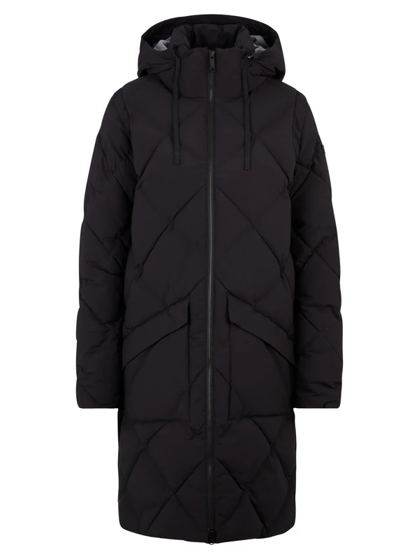 Ziener Women's Talasi Winter coat | warm, breathable, waterproof, knee length, black, 36 (EU)