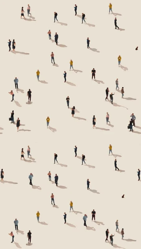 Livingwalls Photo Wallpaper People in Beige, Colourful – High-Quality Non-Woven Wallpaper 398671 with Motif on 3.71 m x 2.80 m – Made in Germany