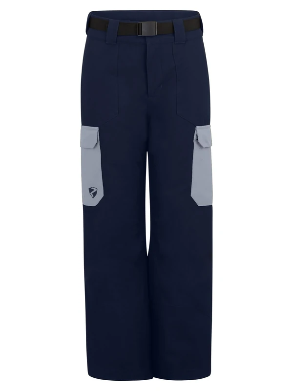 Ziener Children's AYKO Ski Trousers, Snow Trousers, Breathable, Waterproof, PFC Free, Dark Navy, 128