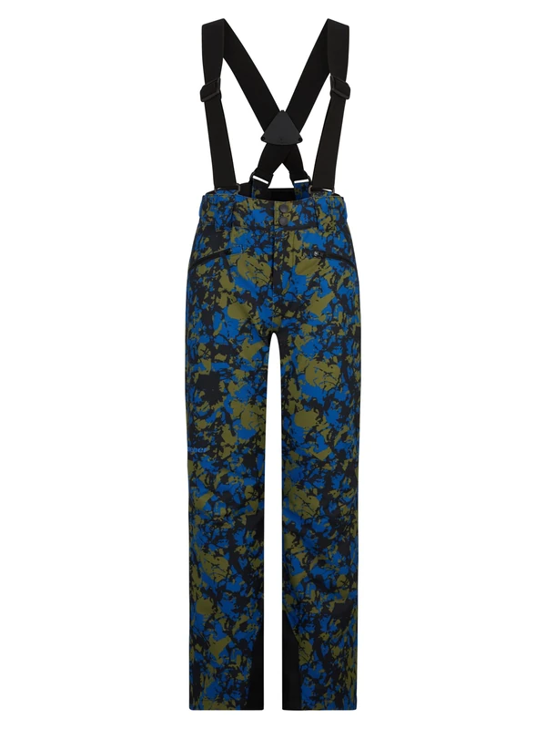 Ziener AXI Children's Ski Trousers/Snow Trousers Waterproof Straps PFC Free Natural Camo 176 - Image 1