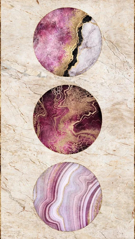 Livingwalls Photo Wallpaper Marble Look in Beige, Gold, Pink - High-Quality Non-Woven Wallpaper 398511 with Motif on 3.71 m x 2.80 m - Made in Germany