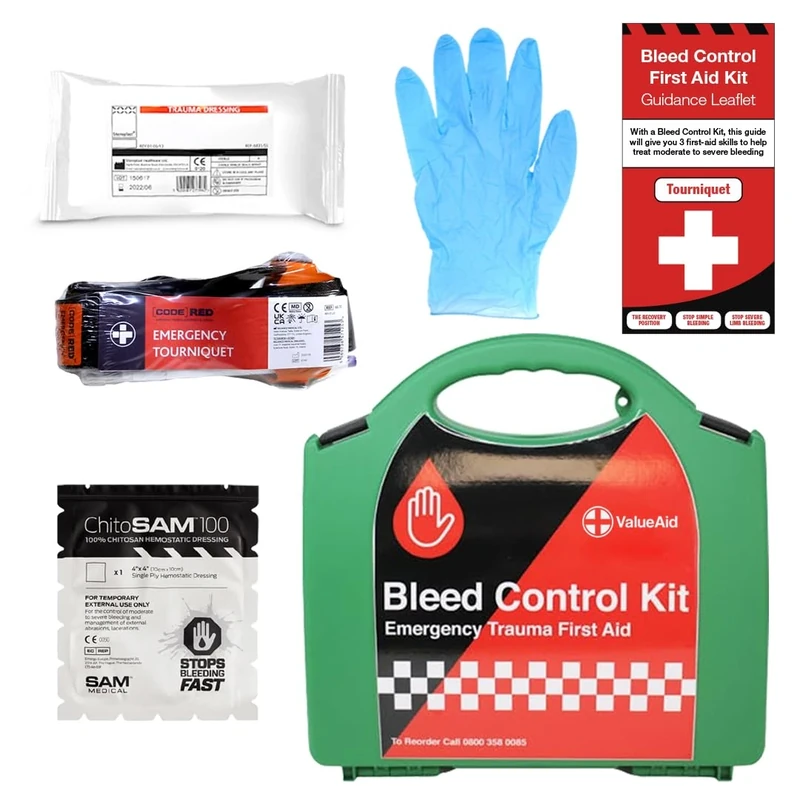 Value Aid Basic Bleed Control Kit with Tourniquet - Hard Case